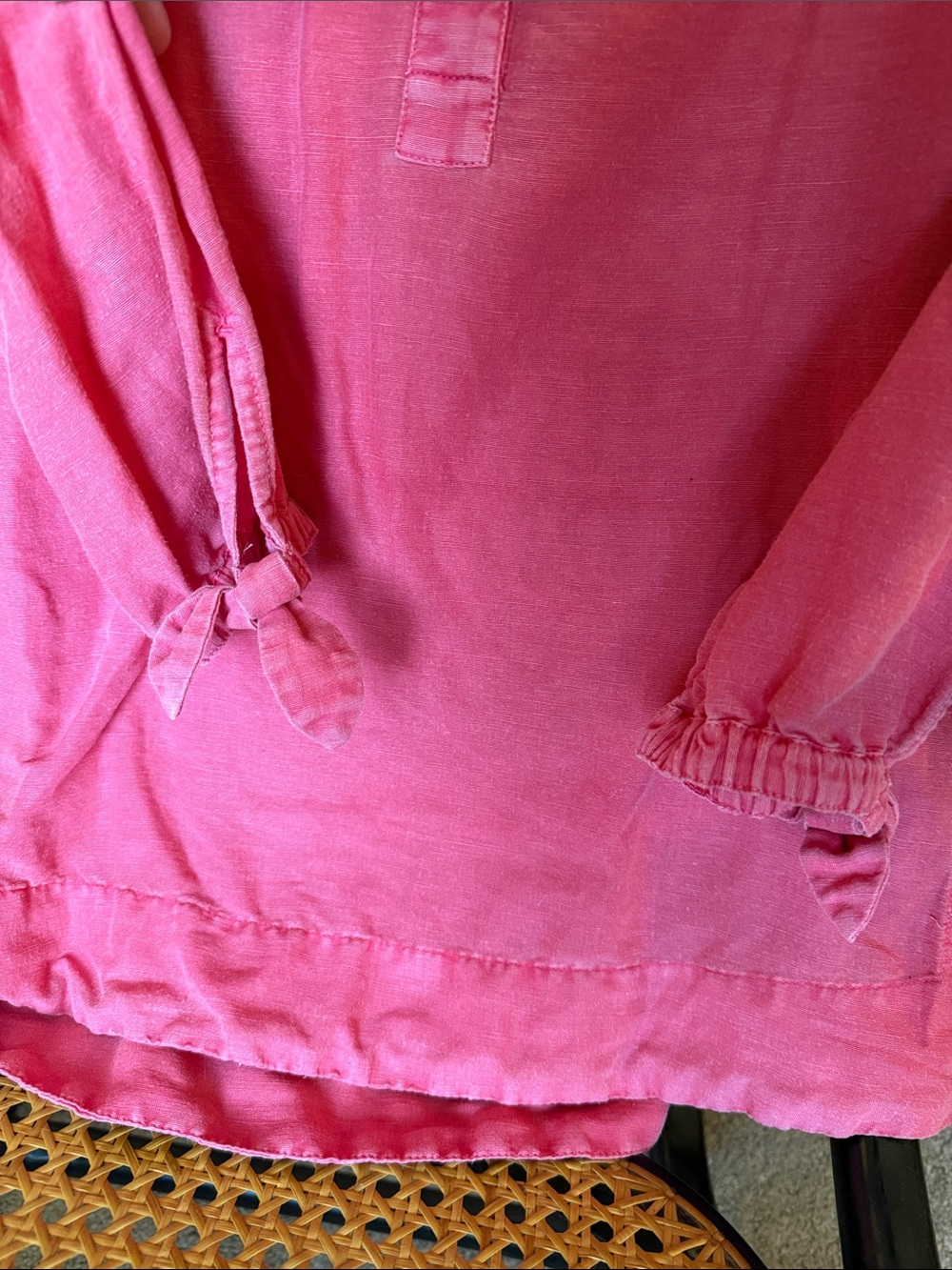 Vineyard Vines Rose Pink Embroidered V-Notch Tunic - Picture 4 of 5